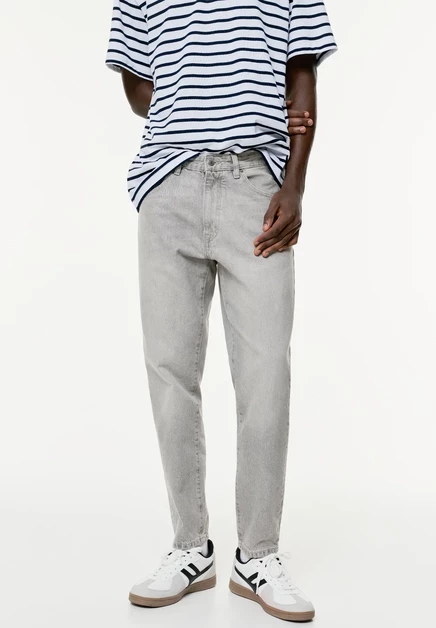 Мужские джинсы Pull&Bear Standard зауженные, серые
