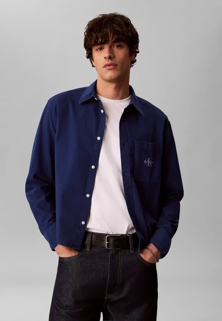 Мужская рубашка Calvin Klein Jeans 90s Washed, синяя