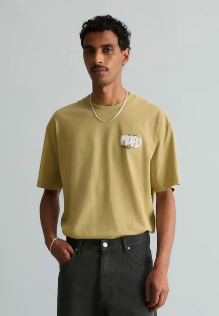 Marc O'Polo DENIM T-SHIRT, SSL, PRINT, RELAXED FIT - Print T-shirt - merlot red mountain fog