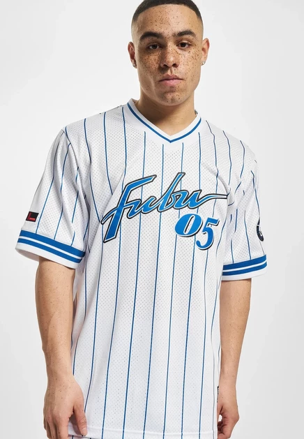 Мужская футболка FUBU Retro Pinstripe, песочная