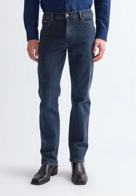 Мужские джинсы Wrangler Texas прямого кроя, голубые