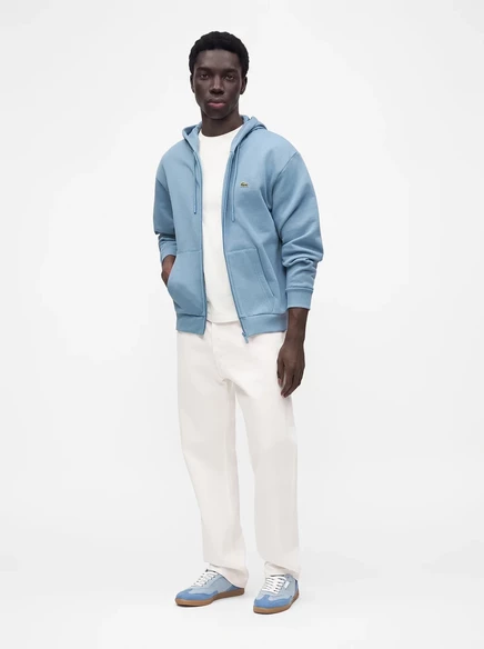 Унисекс худи Lacoste на молнии, цвет арал