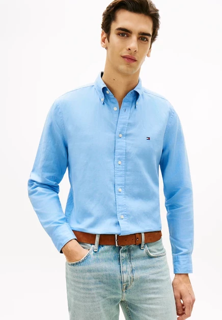 Мужская рубашка Tommy Hilfiger Regular Fit, голубая