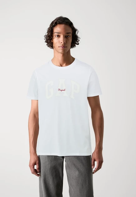 Мужская футболка Gap Everyday Soft Original Arch, белая