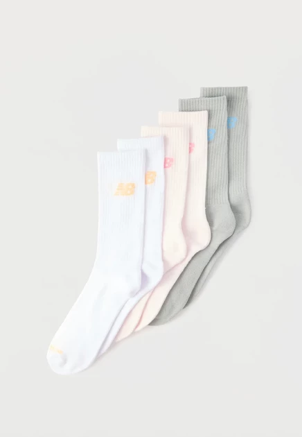 Унисекс высокие носки New Balance Basic, 6 пар, разноцветные