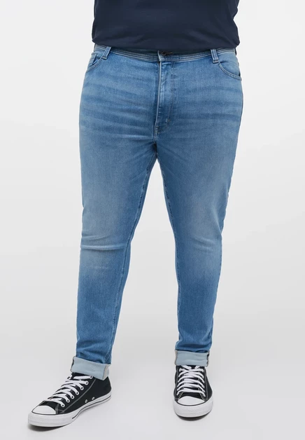 Мужские зауженные джинсы Mustang OREGON KNITTED, синие