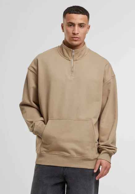 Мужской свитшот DEF Zipper на молнии, серо-бежевый