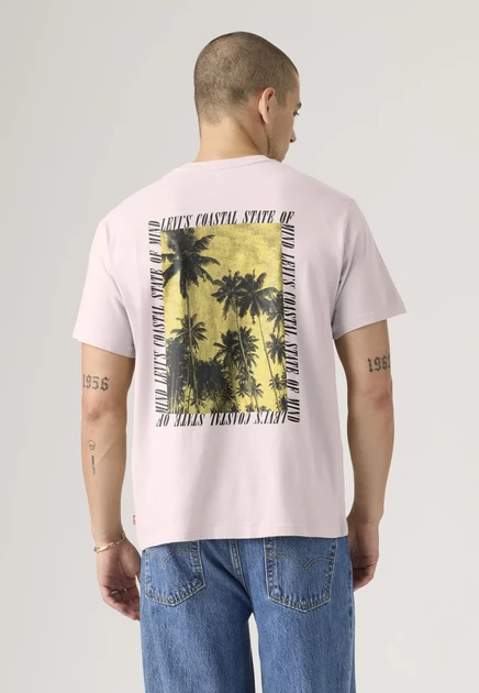 Levi's® RELAXED FIT TEE - Print T-shirt - coastal creative fresh and smooth pumice stone crystal pink