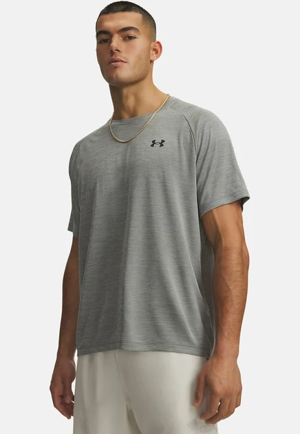 Мужская футболка Under Armour Tech Textured, серо-зеленая