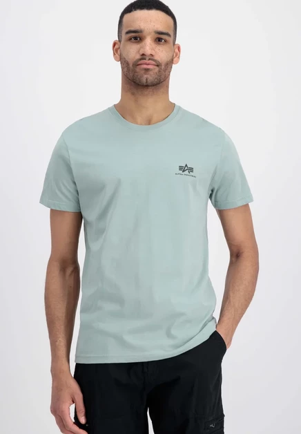 Мужская футболка Alpha Industries Basic, пыльно-зелёная