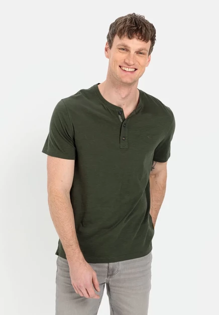 Мужская футболка Camel Active Henley, зеленая