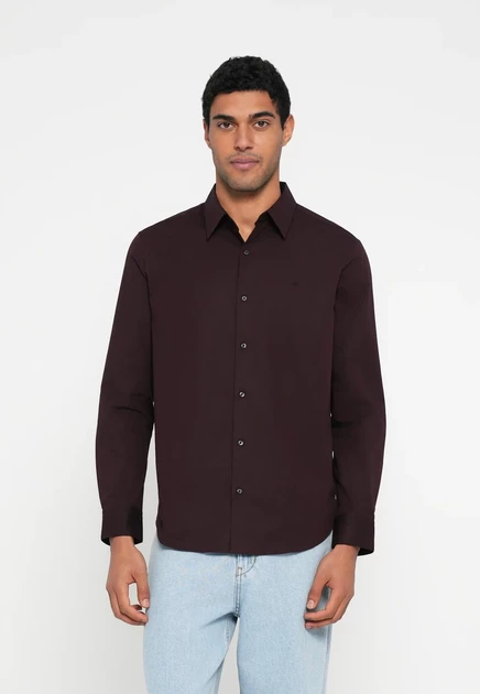 Мужская рубашка Calvin Klein Solid Classic, цвета мокко