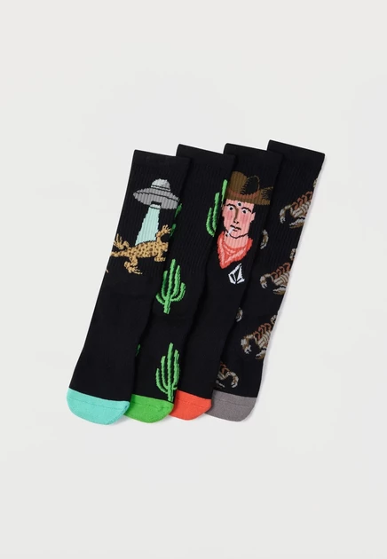 Мужские носки Volcom Mickey Mason, 4 пары, разноцветные