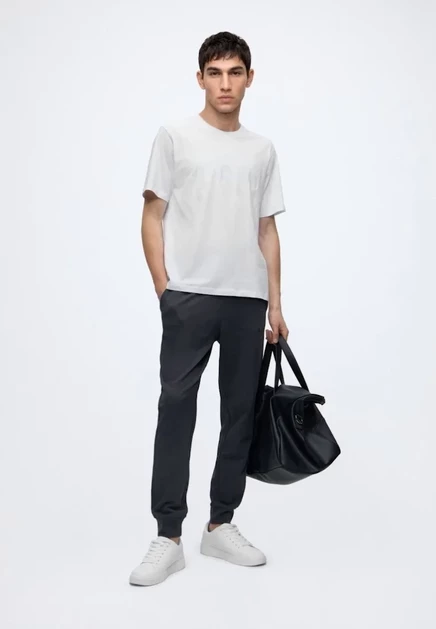 Мужская футболка Jack & Jones JJECORP LOGO, белая, крупный принт