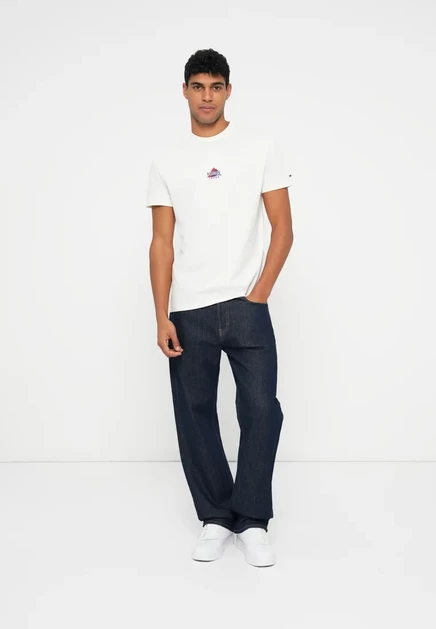 Мужская футболка Tommy Jeans Mountain Logo, белая