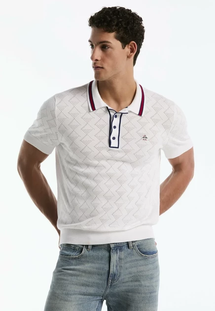 Мужское поло Original Penguin Pete, красно-белое