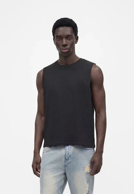 GAP EVERYDAY MUSCLE TANK - Top - plum heather black