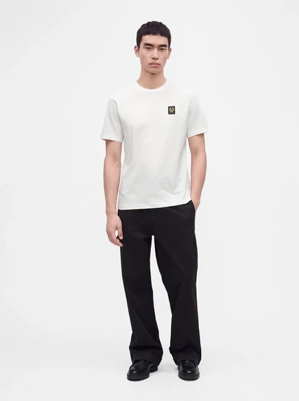 Мужская футболка Belstaff Basic, серо-белая