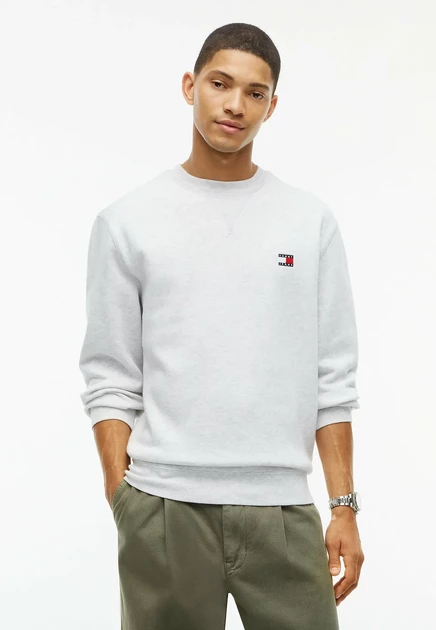 Мужской свитшот Tommy Jeans TJM Badge Crew, серый