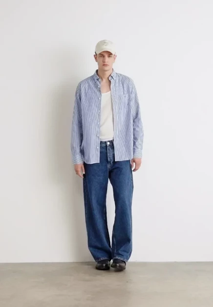 Мужская рубашка Gant Regular Fit, светло-сине-белая