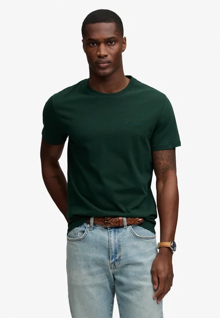 Superdry & Co SUPERDRY ESSENTIAL COMPANY LOGO EMBROIDERED T-SHIRT.. - Basic T-shirt - supermarine navy red forest green deep green