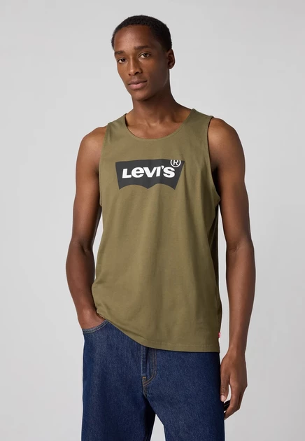 Мужская майка Levi's RELAXED GRAPHIC TANK, оливковая