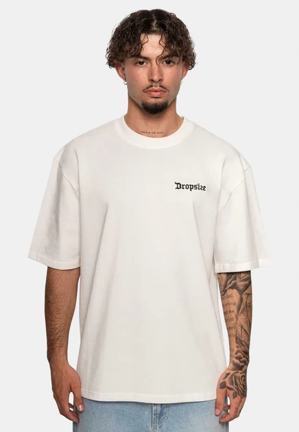 Мужская футболка Dropsize Heavy V2 Embo, кремовая