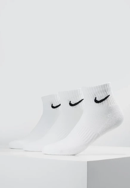 Носки Nike Everyday Cush Ankle, 3 пары, бело-черные