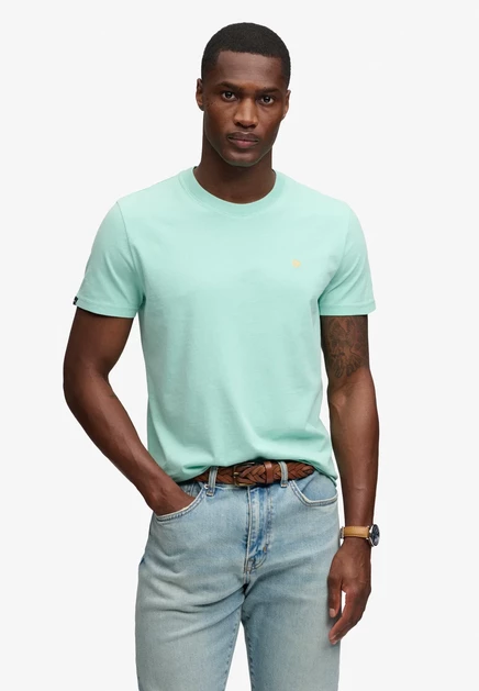 Superdry & Co SUPERDRY ESSENTIAL SD&CO LOGO EMBROIDERED T-SHIRT.. - Basic T-shirt - stormy weather blue navy spearmint light green apricot