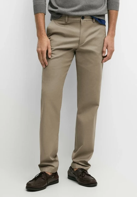Мужские чиносы Massimo Dutti Slim Fit, темно-зеленые
