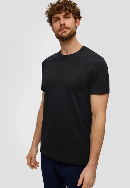 Мужская футболка s.Oliver BLACK LABEL Basic, черная