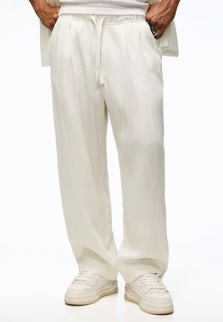 Мужские брюки Bershka Super Baggy, белые