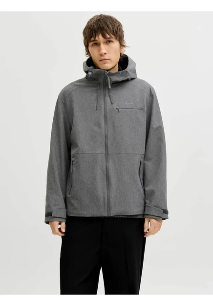 Мужская летняя куртка Jack & Jones Premium, серый меланж