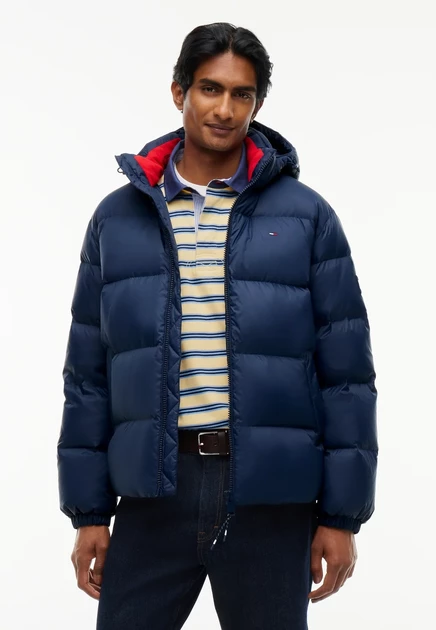 Tommy Jeans Down jacket - black dark night navy