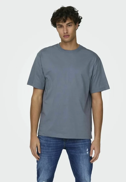Only & Sons ONSFRED LIFE RLX SS TEE NOOS - Basic T-shirt - castor gray flint stone