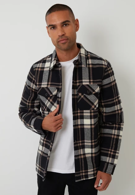 Мужская легкая куртка Threadbare Overshirt France, черная