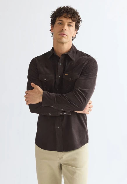Wrangler WESTERN - Shirt - caroline creek chocolate torte