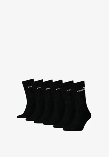 Спортивные носки Puma, 6 пар, чёрные