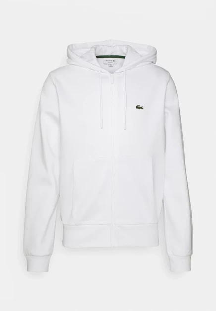 Мужская толстовка на молнии Lacoste, белая