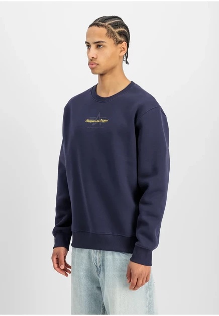 Мужской свитшот Alpha Industries Foam ML, темно-синий