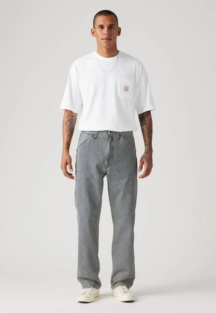 Мужские джинсы Levi's Workwear 568, синие в полоску