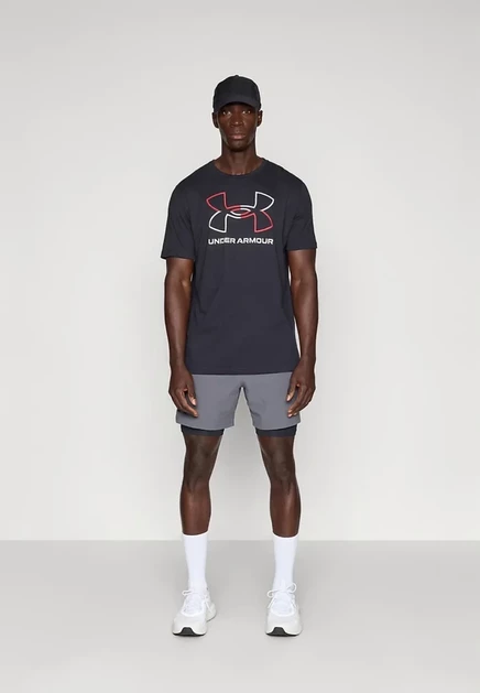Мужская футболка Under Armour FOUNDATION, бело-чёрно-красная