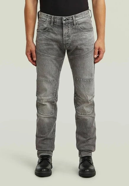 Мужские джинсы G Star Biker Patched Slim, графитовые