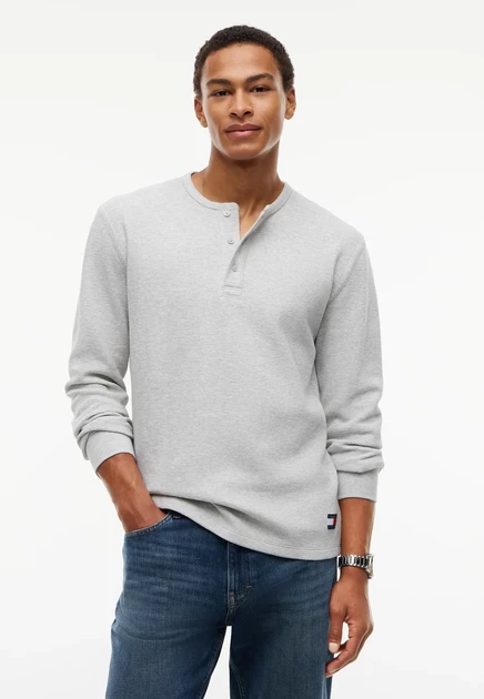 Мужской лонгслив Tommy Jeans, серый меланж