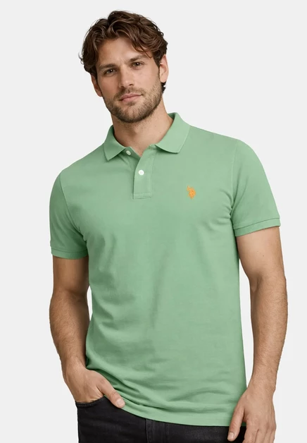 Мужское поло U.S. Polo Assn. USBrodyy, зеленое