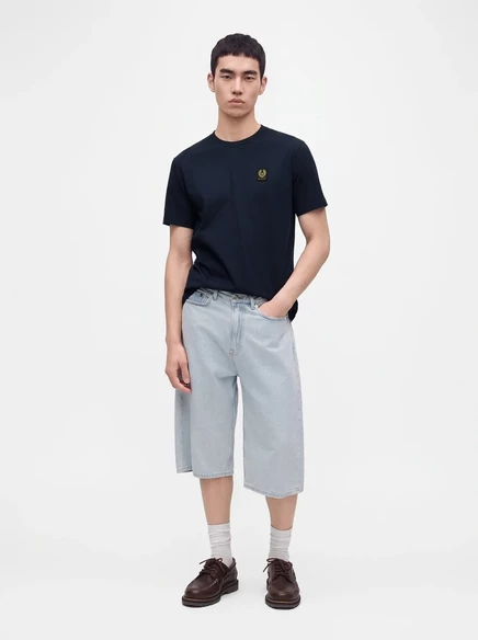 Мужская футболка Belstaff Basic, темно-синяя