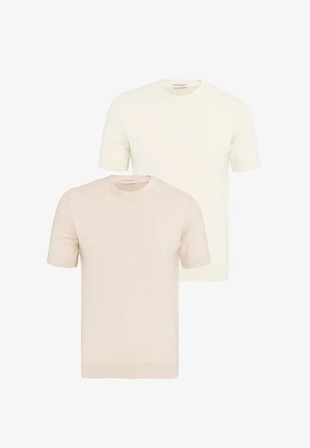 Felix Hardy 2 PACKS  - Basic T-shirt - bordeaux off-white