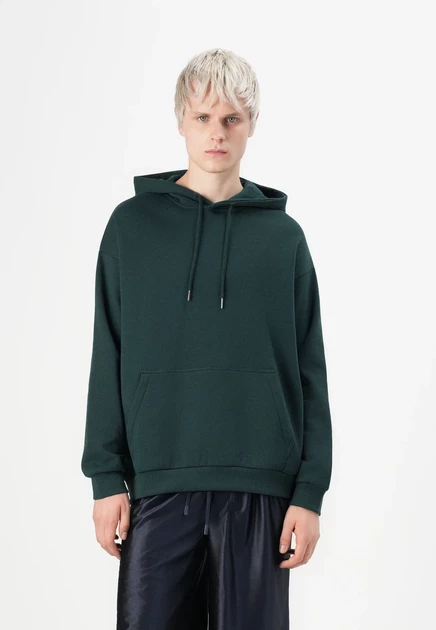 Унисекс худи YOURTURN by Zalando, темно-зеленое