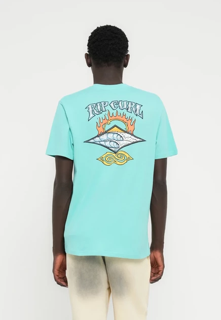Унисекс футболка Rip Curl Dazed and Tubed, светло-бирюзовая