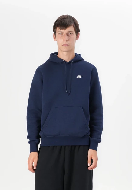 Nike Sportswear CLUB HOODIE - Hoodie - magenta/midnight navy obsidian obsidian white